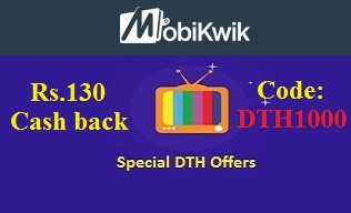 Mobikwik DTH Cashback Offer