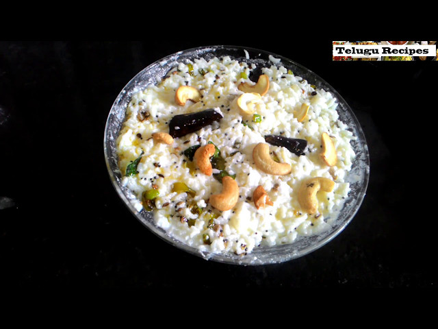 Curd rice in telugu | Daddojanam South Indian Recipe in Telugu By Moms Tasty Recipes