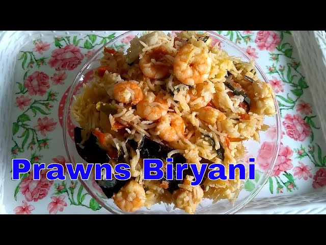 Prawns Biryani Recipe in Telugu | Royyala Biryani (రొయ్యల బిర్యానీ) Andhra Style