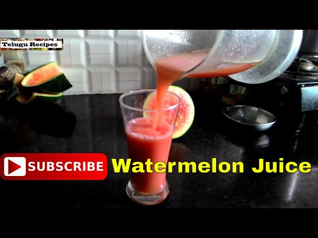 Watermelon Juice in Telugu | Puchakaya Juice Recipes By Moms Tasty Recipes