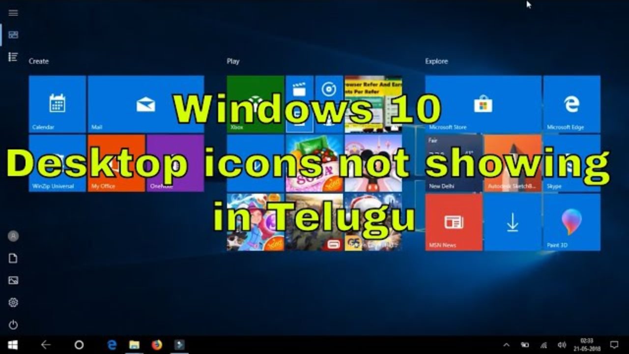 Windows 10 Desktop Icons Not Showing In Tech News Telugu