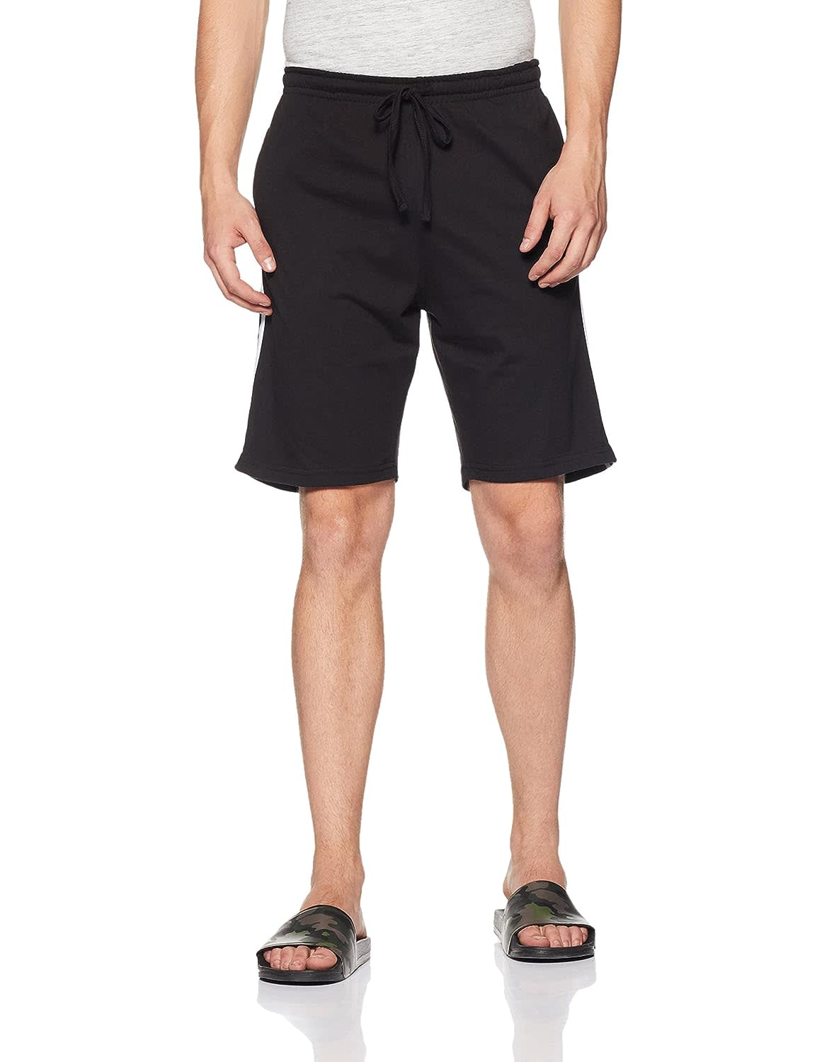 Amazon Brand Symbol Men's Lounge Shorts (KSH17-01_Black _Large)