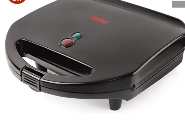 Cello Super Club Toast-N-Grill Plus Sandwich Maker, 750W, Black