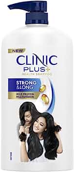 Clinic Plus Strong & Long Shampoo 1 L, With Milk Proteins & Multivitamins for Healthy and Long Hair - Strengthening Shampoo for Hair Growth