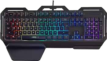 Cosmic Byte CB-GK-17 Galactic Wired Gaming Keyboard with Aluminium Body, 7 Color RGB Backlit with Effects, Anti-Ghosting