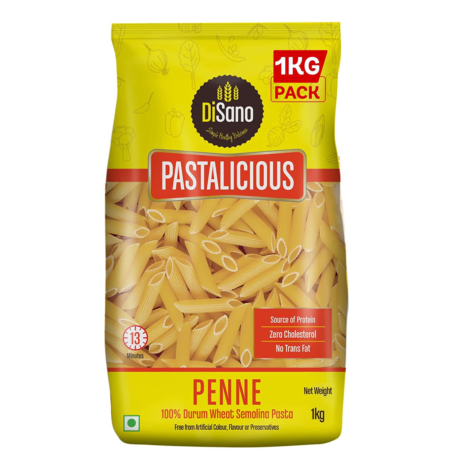 DiSano Pastalicious 100 Durum Wheat Penne Pasta 1kg