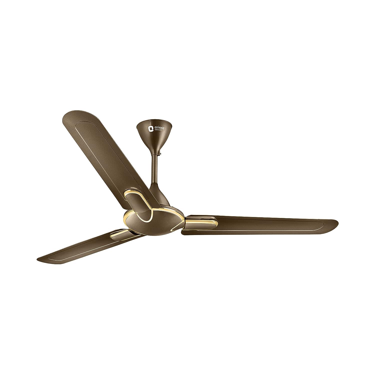 Orient Electric Laurel 1200 MM BEE Star Rated Ceiling Fan for Home | High Speed | Designer | Rust Proof Blades | Smooth Motor Operation (Metallic Bronze, Pack of 1)