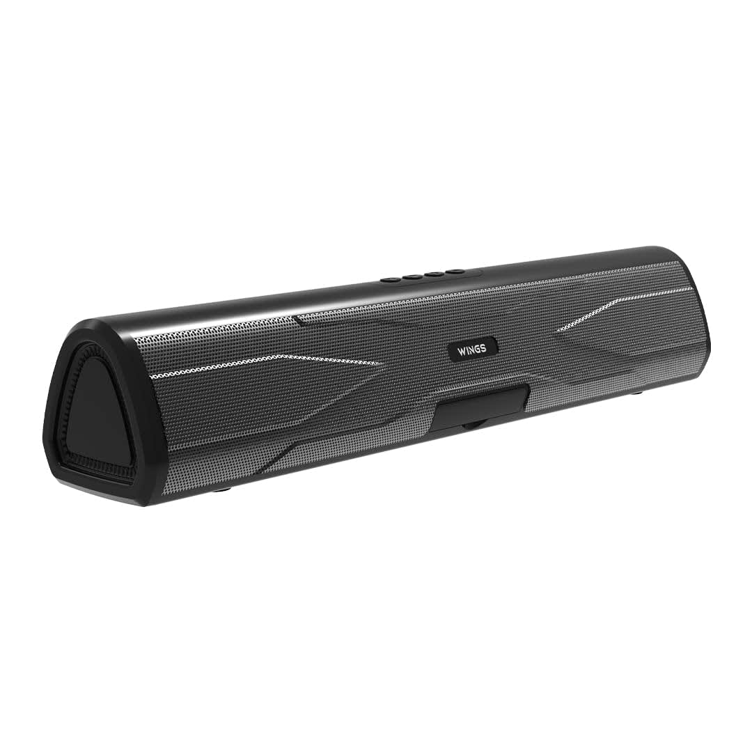 Wings Centerstage 300 Soundbar with TWS Bluetooth 50 Powerful 20W Output 2500 mAh Battery and 7 Hours of Playback