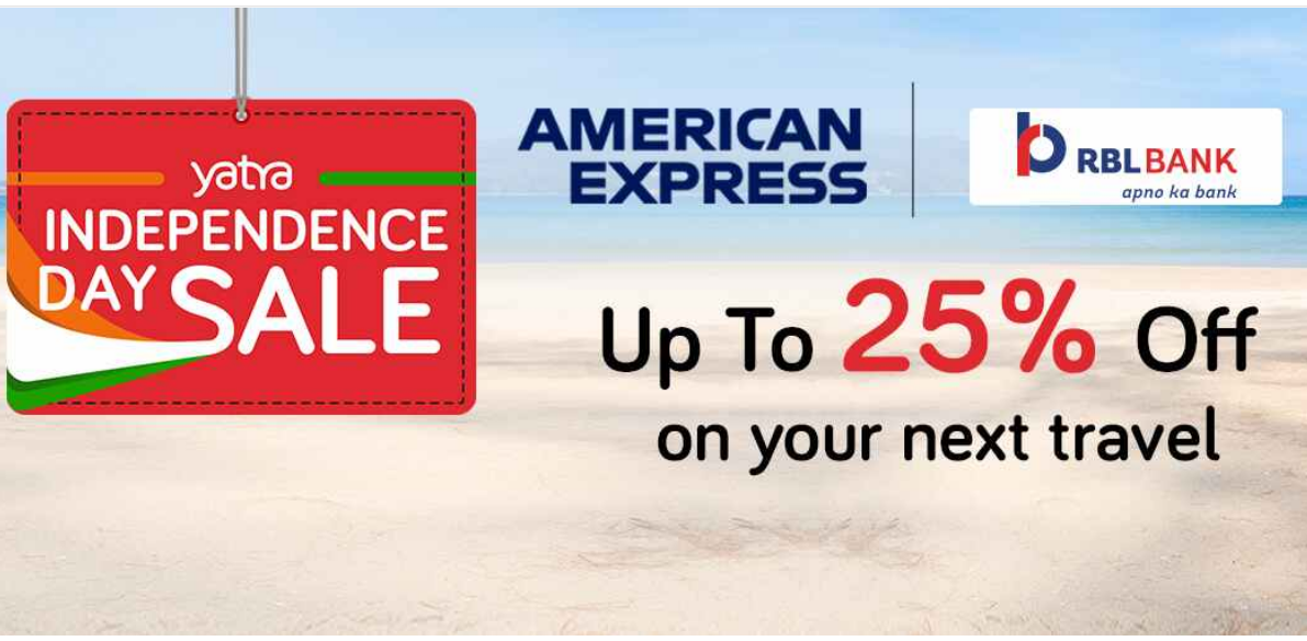 Yatra Independence Day sale Up to 25 Off