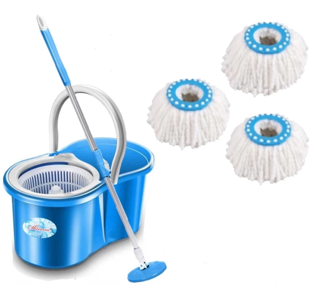 Clean Floor Magic Bucket 2 Absorbers, Wet and Dry Mop Set