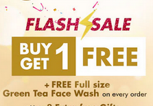 Mcaffeine 8th Birthday Flash Sale [till 11.59pm] - Buy 1 Get 1 Free + Assured 1 Flash Gift + Upto 8 Extra Free Gifts + 5% Prepaid Off