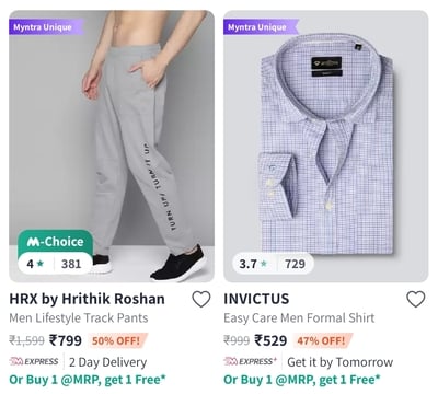 Myntra Buy 1 Get 1 Free Offer Screenshot 3