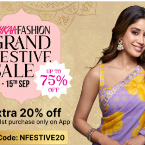 Nykaa Fashion - Grand Festive Sale | 5-15 Sep | Upto 75% off + Extra 20% off