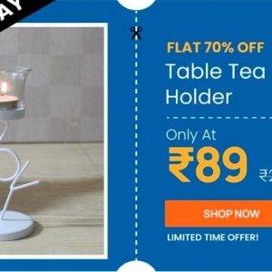 Pepperfry Deal of the Day: Centaur White Iron Table Tea Light Holder