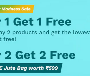 Pilgrim Monday Madness Sale - Buy 1 Get 1 Free | Buy 2 Get 2 Free + Free Jute Bag worth 599