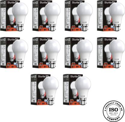 Sturlite 10 W Standard B22 D LED Bulb (White, Pack of 10)