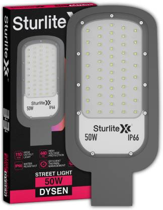 Sturlite LG-0191-50W-6K Dysen 50W LED Streetlight - (Pack of 1) Flood Light Outdoor Lamp (Grey)