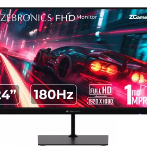 ZEBRONICS 60.96 cm (24 inch) Full HD IPS Panel with 280 Nits Brightness, Built-in Speakers, HDR10, 99% sRGB, 1 x DP, 1 x HDMI, 1 x 3.5mm Anti-glare Display Gaming Monitor (ZEB-IGM 101, ZEB-N24A)  (Frameless, Adaptive S