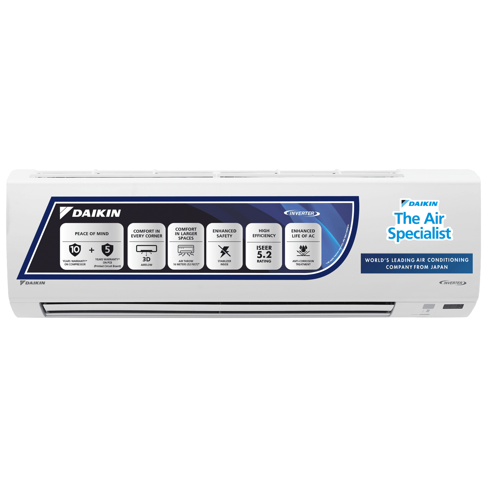 DAIKIN Standard 1.5 Ton 5 Star Inverter Split AC (Copper Condenser, PM 2.5 Filter, ATKM50UV)