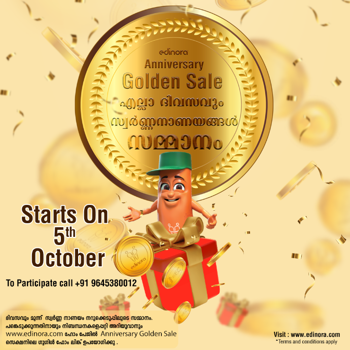 Edinora Herbal Toothpaste Anniversary Golden Sale Contest 2024