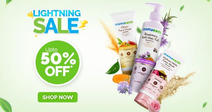 MamaEarth Lightening Sale Upto 50% Off