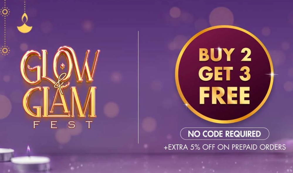 mCaffeine - Glow & Glam Fest | Buy 2 Get 3 Free + Extra 5% off on Prepaid orders