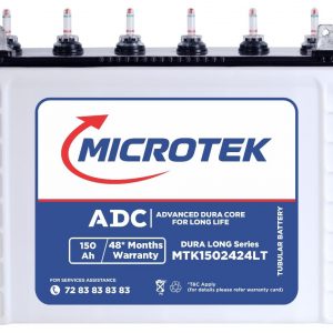 Microtek DuraLong MTK1502424LT | 150Ah Inverter Battery | with Advanced Dura Core Technology for Longer Battery Life | Suitable for Home, Office & Shops | Comes with 48 Months Total Warranty