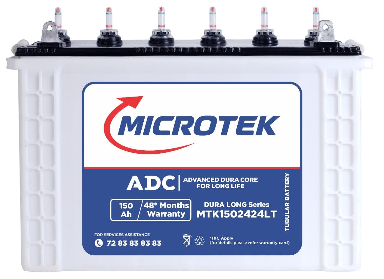 Microtek DuraLong MTK1502424LT 150Ah Inverter Battery with 48 Months Total Warranty