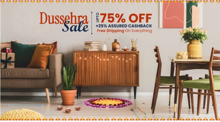 Pepperfry Dussehra Sale | Upto 75% off + 25% cashback