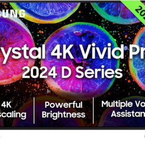 Samsung 138 cm (55 inches) D Series Crystal 4K Vivid Pro Ultra HD Smart LED (Black)