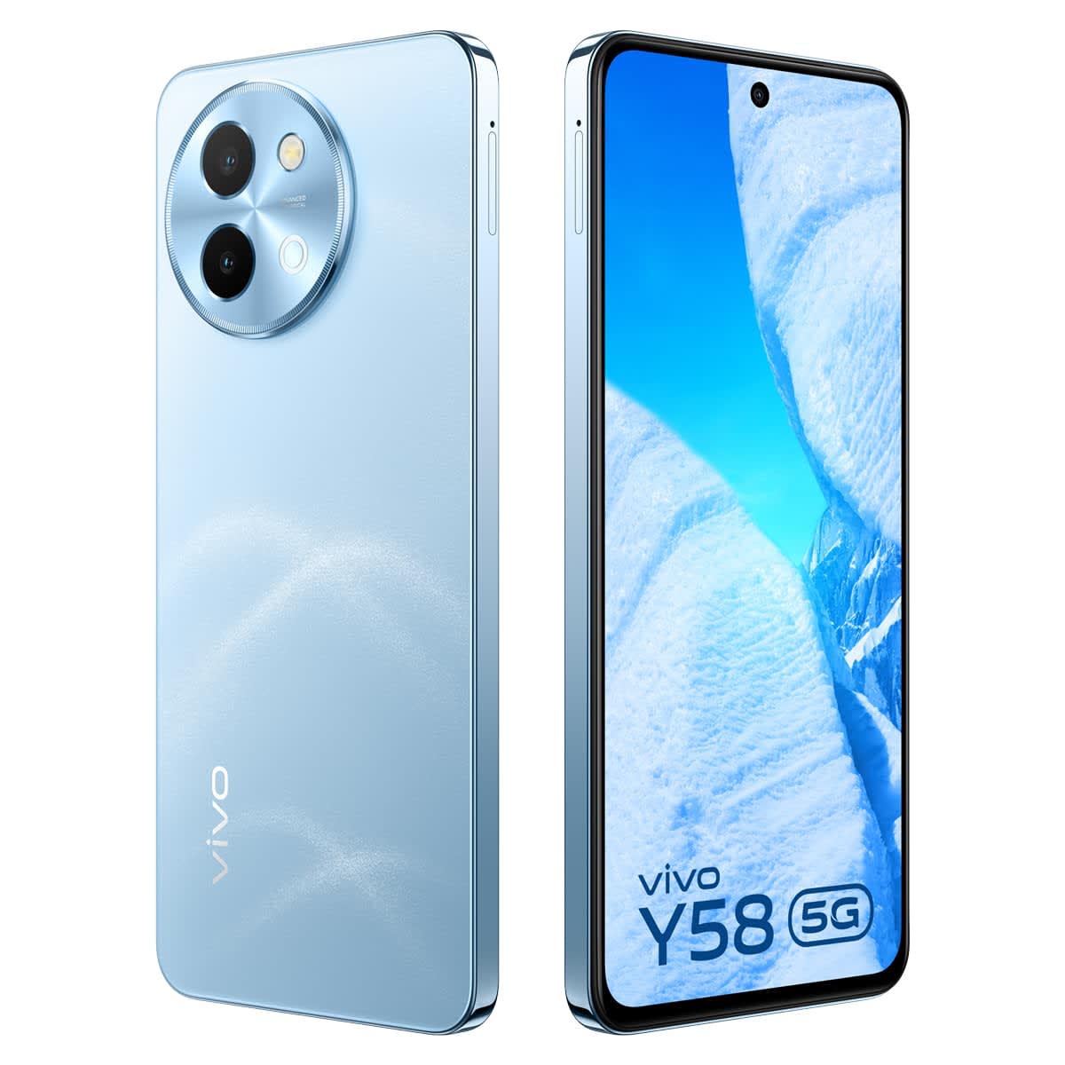 vivo Y58 5G (Himalayan Blue, 8GB RAM, 128GB Storage)