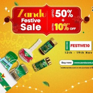 Zandu Festive Sale | Till 19 Nov | Upto 50% off + Extra 10% off