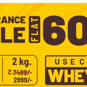 Clearance Sale: Flat 60% off on Whey Protein