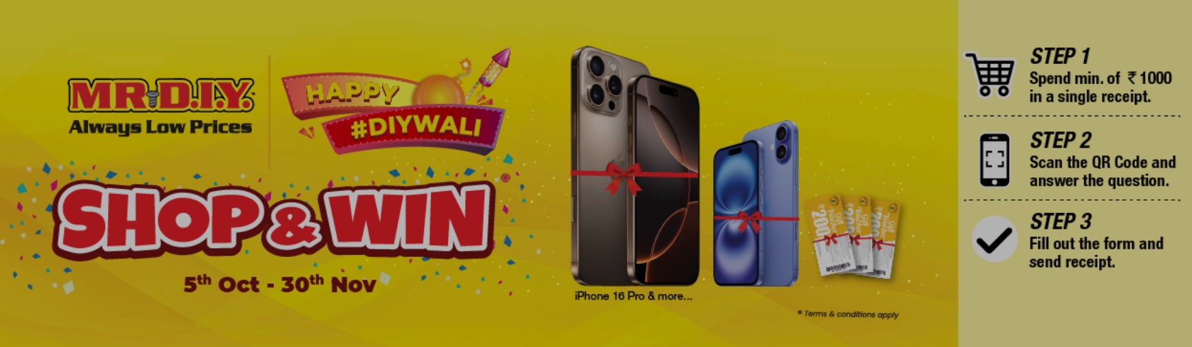 MR.DIY Diwali Contest Banner