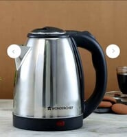 Wonderchef Silver Toned & Black Crescent Electric Kettle 1.8 L