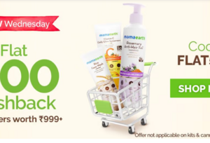 Wow Wednesday-Shop For Rs.999 and Get Flat Rs.500 Cashback